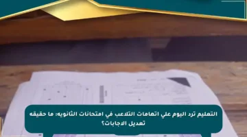 التعليم ترد اليوم على اتهامات التلاعب في امتحانات الثانوية: ما حقيقة تعديل الإجابات؟